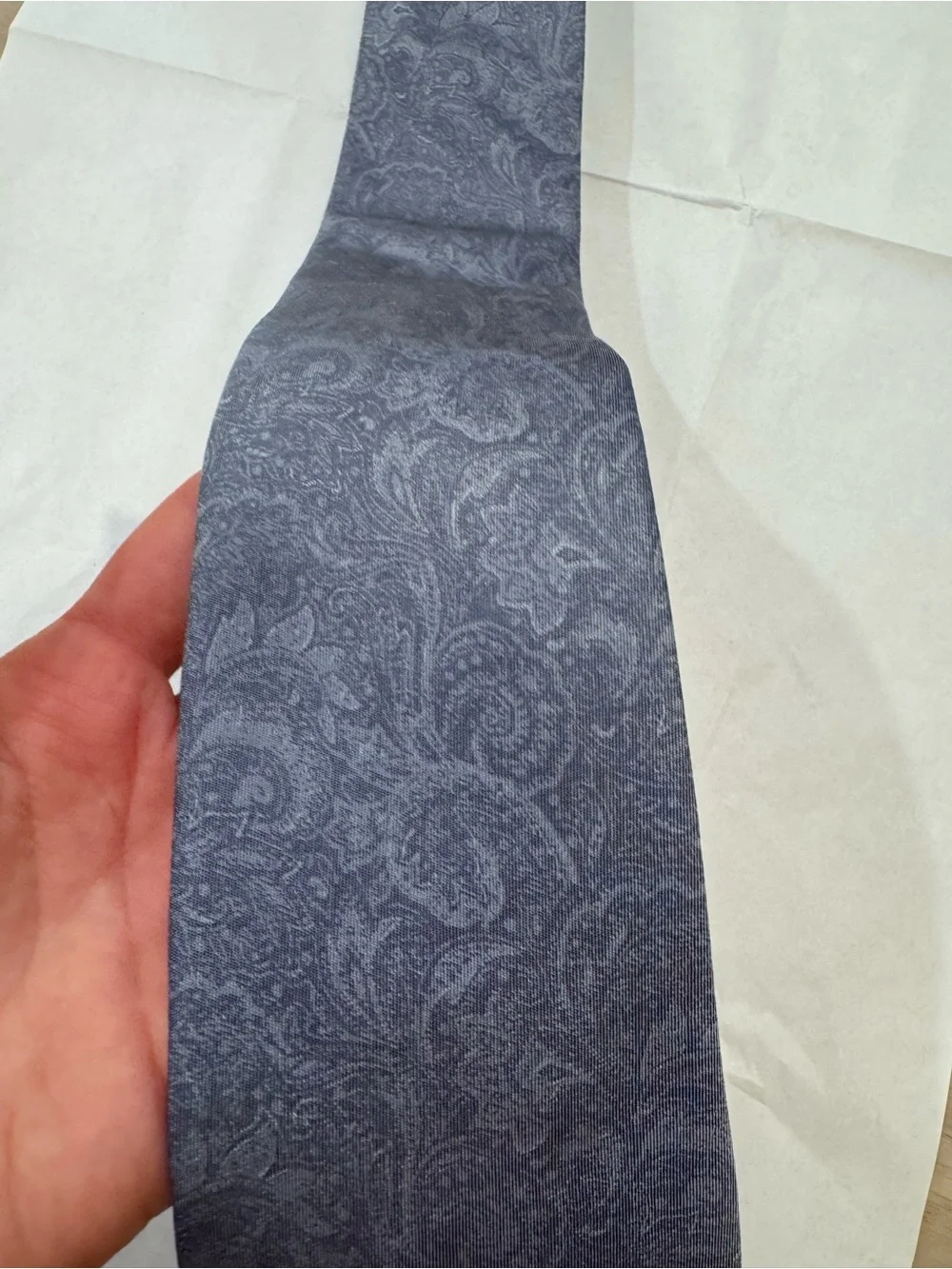 Hugo Boss Midnight Blue Paisley Silk Tie